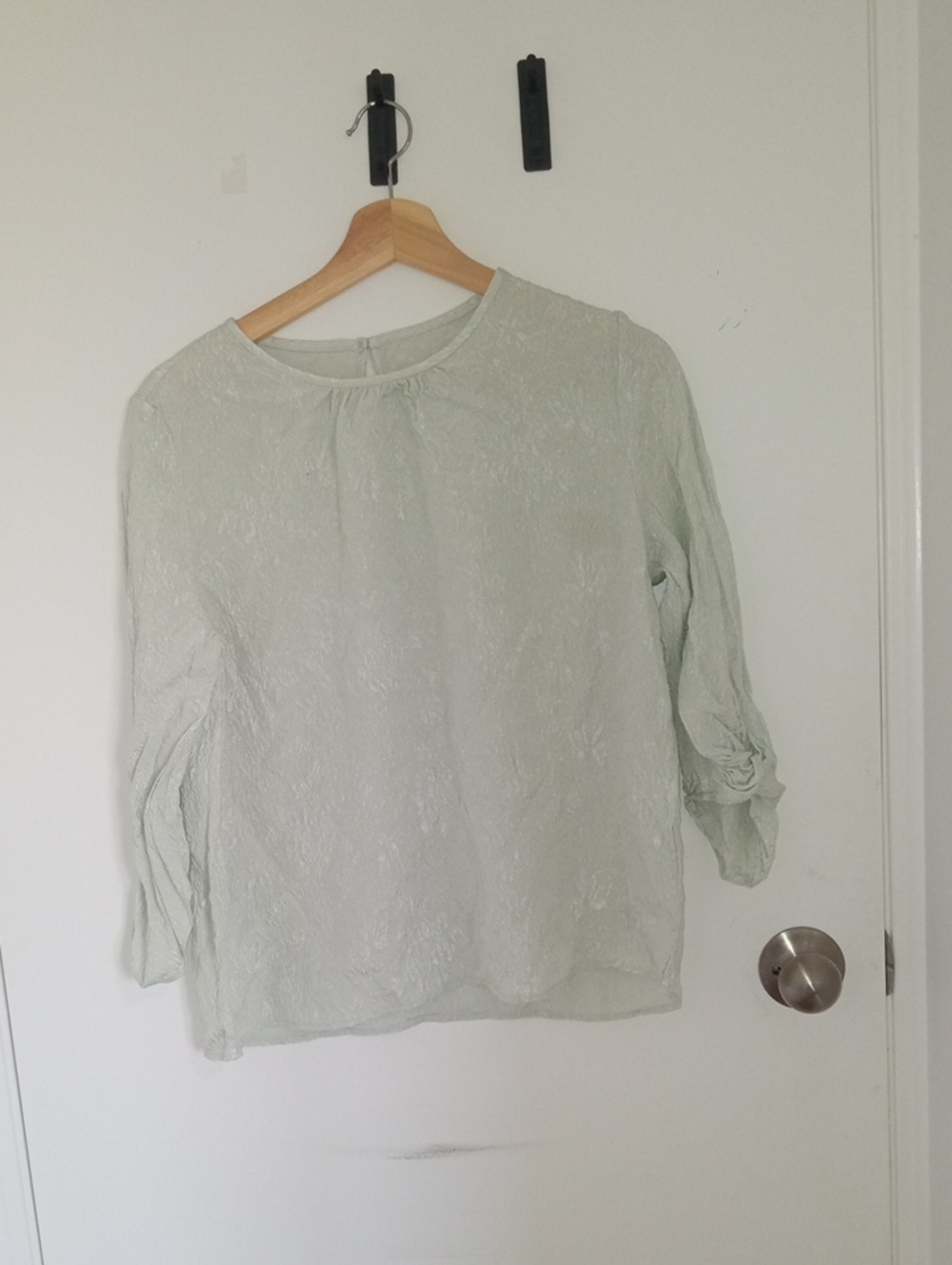 采轩 CAIXUAN 100% Pure Mulberry Silk Textured Blouse